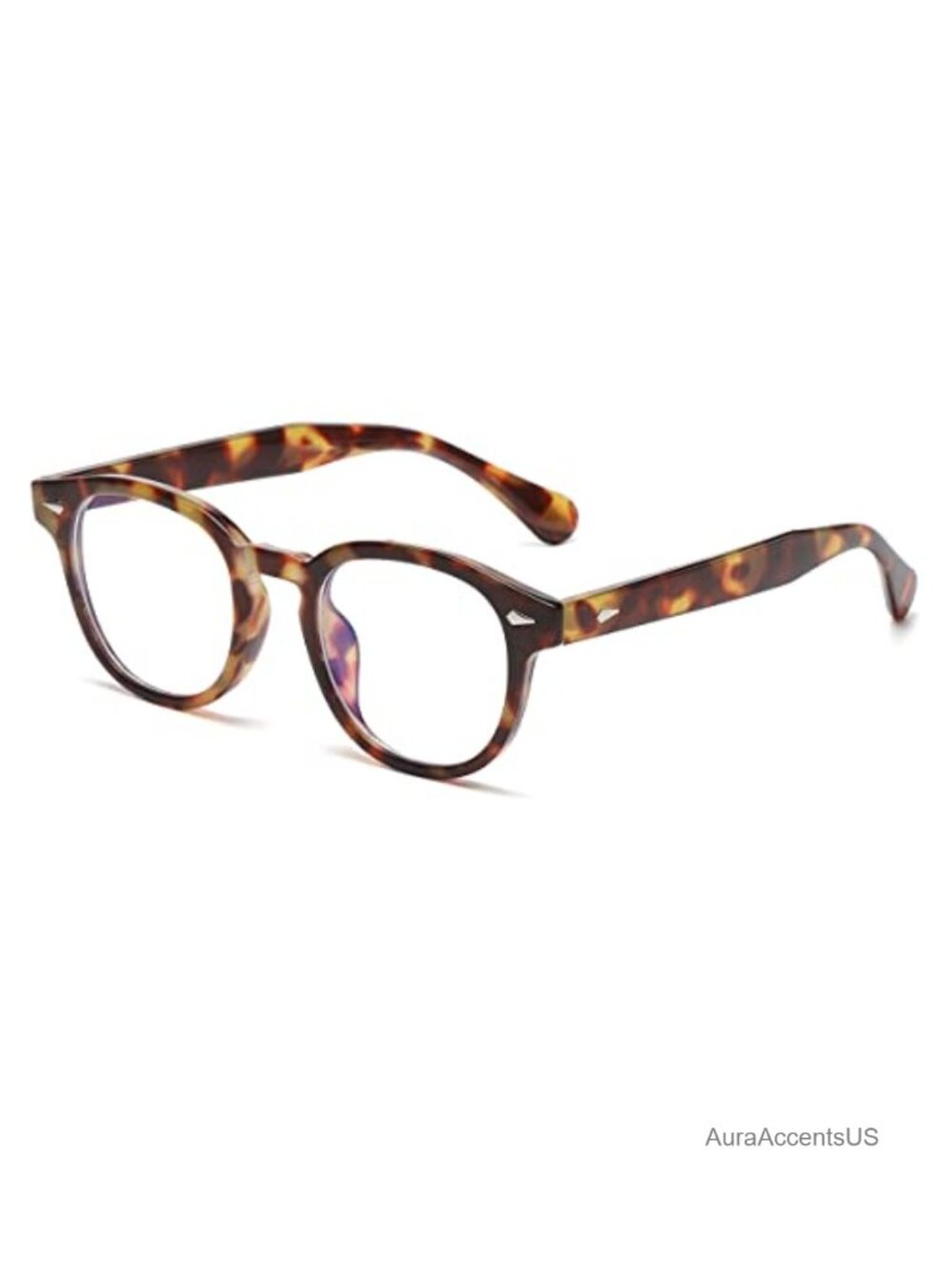 Round Blue Light Blocking Glasses Full Rim Anti-Glare UV Protection